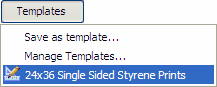 Templates Menu