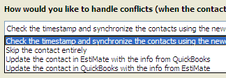 QuickBooks Import Conflict Resolution Options