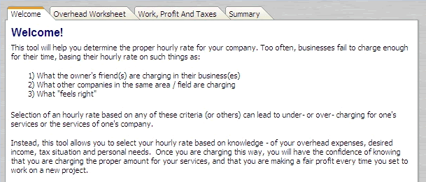 Hourly Rate Wizard
